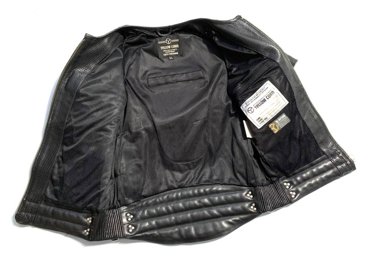 名作 LL イエローコーン 半袖 レザージャケット ライダース LL XL