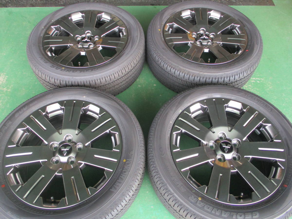 【中古】デリカ D5 純正 ミツビシ 18x7J 5H 114.3 +38 4本 1台分 225/55R18 国産 国内 ダーククローム調 エクリプスクロス アウトランダー 