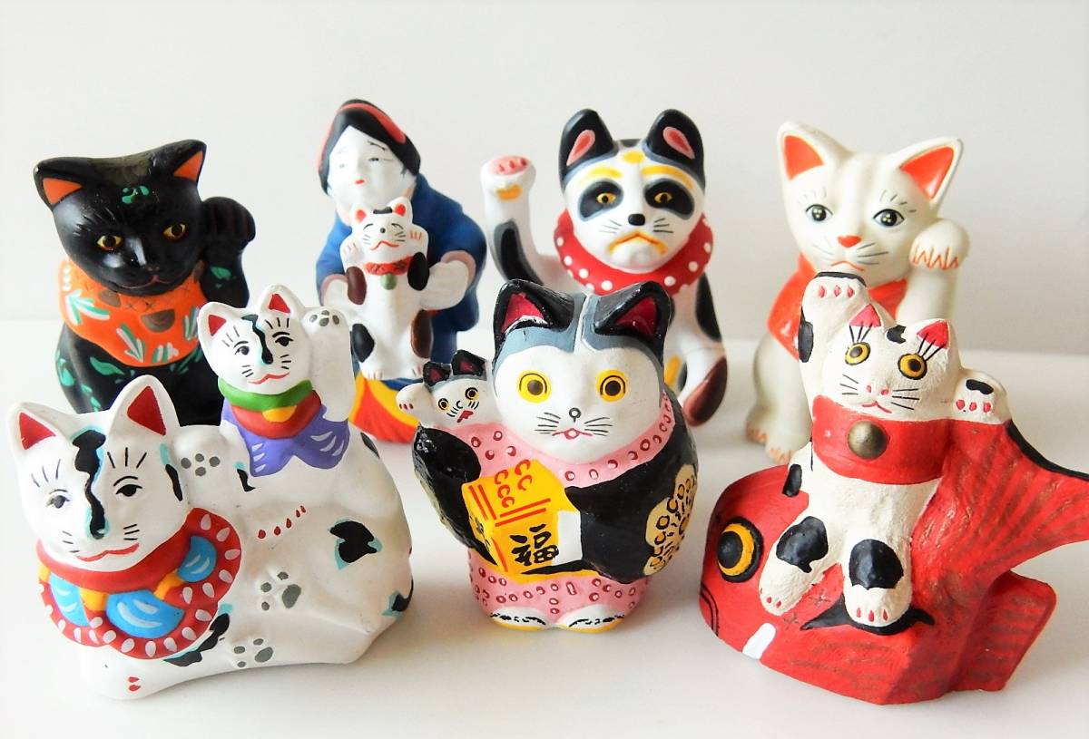 □売切 Yujin 招き猫づくし 第一期&第二期 7種まとめて 郷土玩具