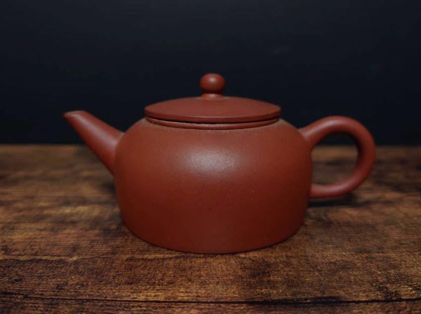 在銘 職人手作り 宜興紫砂 黑泥急須　煎茶道具 唐物　急須　茶道具 宜興紫砂壺 唐物紫泥袋式急須 清時代／古渡 19世紀 誂桐箱付 : 茶道具