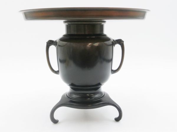 低価，品質保証 (8P) 鋳銅 薄端 在銘 共箱 銅器 花生 花