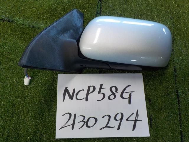 サクシード NCP58G 左ドアミラー　199/銀　電動格納