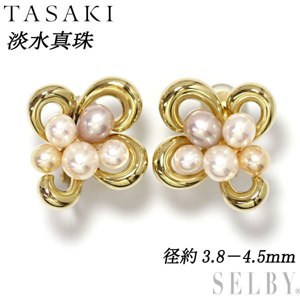 TASAKI 淡水 真珠 パール ピアス TASAKI 淡水真珠 7.3-7.0mm フック