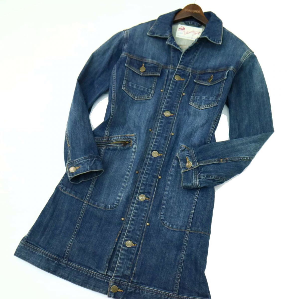 18ss Rattle Trap メンズビギ 加工 ストレッチ Gジャン型 デニム ショップコート Sz L メンズ A1t035 3 O 男性用 売買されたオークション情報 Yahooの商品情報をアーカイブ公開 オークファン Aucfan Com