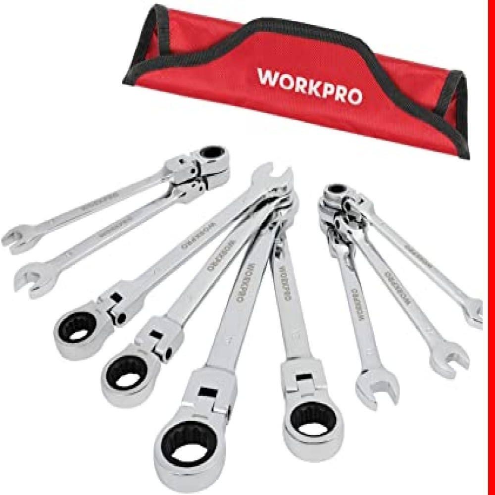  ステンレス WORKPRO フレックスラチェットレンチ コンビネーションレンチ 首振りラチェットレンチ 8 19mm スパ(スパナ)｜売買されたオークション情報、yahooの商品情報をアーカイブ公開 - オー スパナ