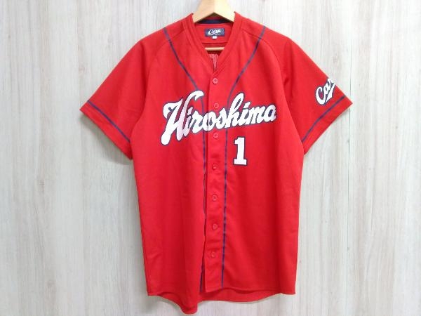 一球 広島カープ アウェイ レプリカユニフォーム #1 前田智徳 MAEDA レッド L スポーツ 野球