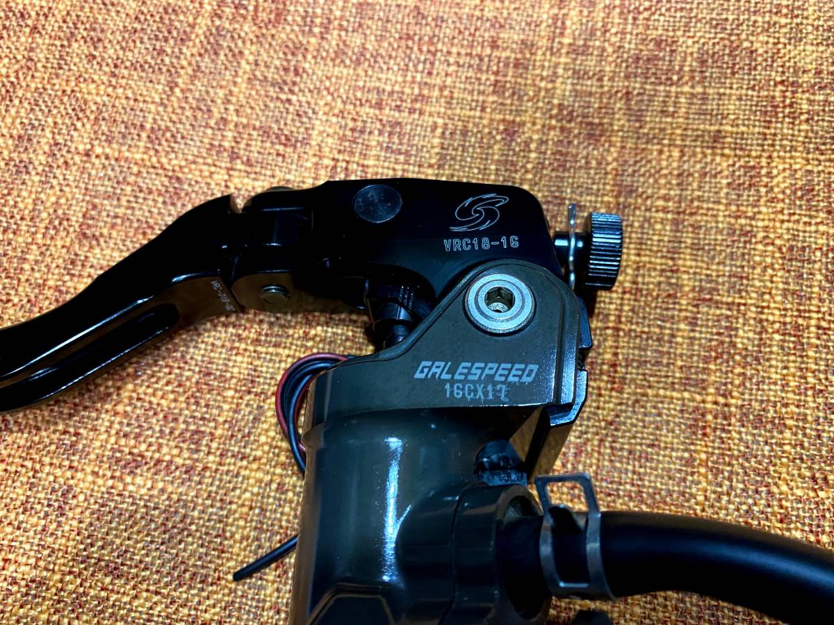 GALE SPEED ゲイル スピード クラッチマスターシリンダー VRC16-17CM φ16 クランプミラーホルダー レバーレシオ18-16mm 美品