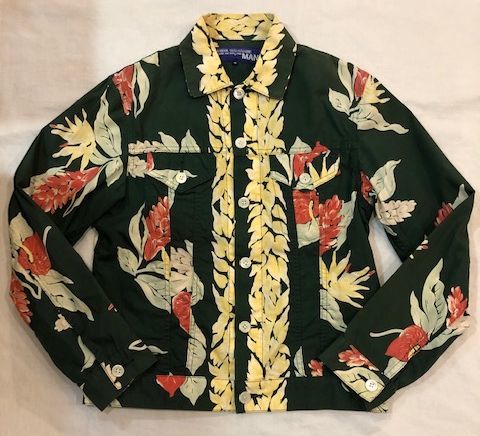 2002年 初期 JUNYA WATANABE COMME des GARCONS MAN アロハ ジャケット Gジャン グリーン M ジュンヤ ワタナベ コムデギャルソン シャツ