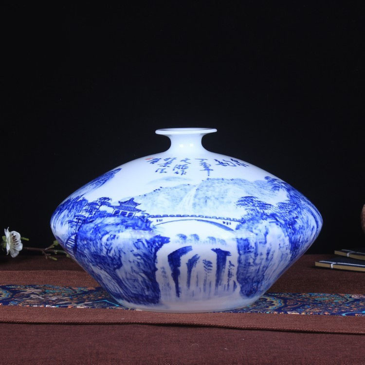 K14 中国美術？ 壺 花瓶 花器 大壺 直径21cm 高さ43cm