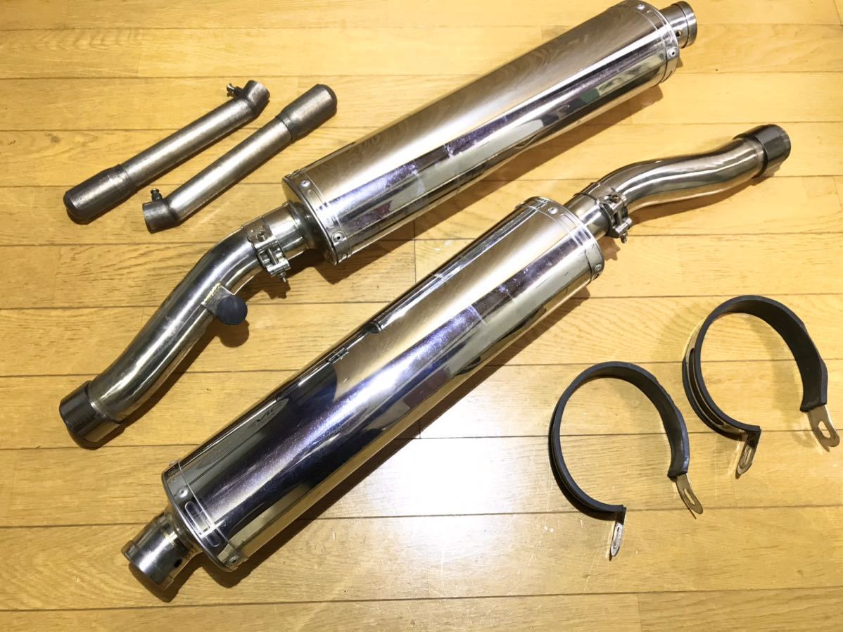 １円売切出品！ ZZ-R400 ZX400N ZX400K 1990～2001 全年式適合 社外 マフラー 2本出し スリップオン 迫力の音量 サイレンサー ガスケット付