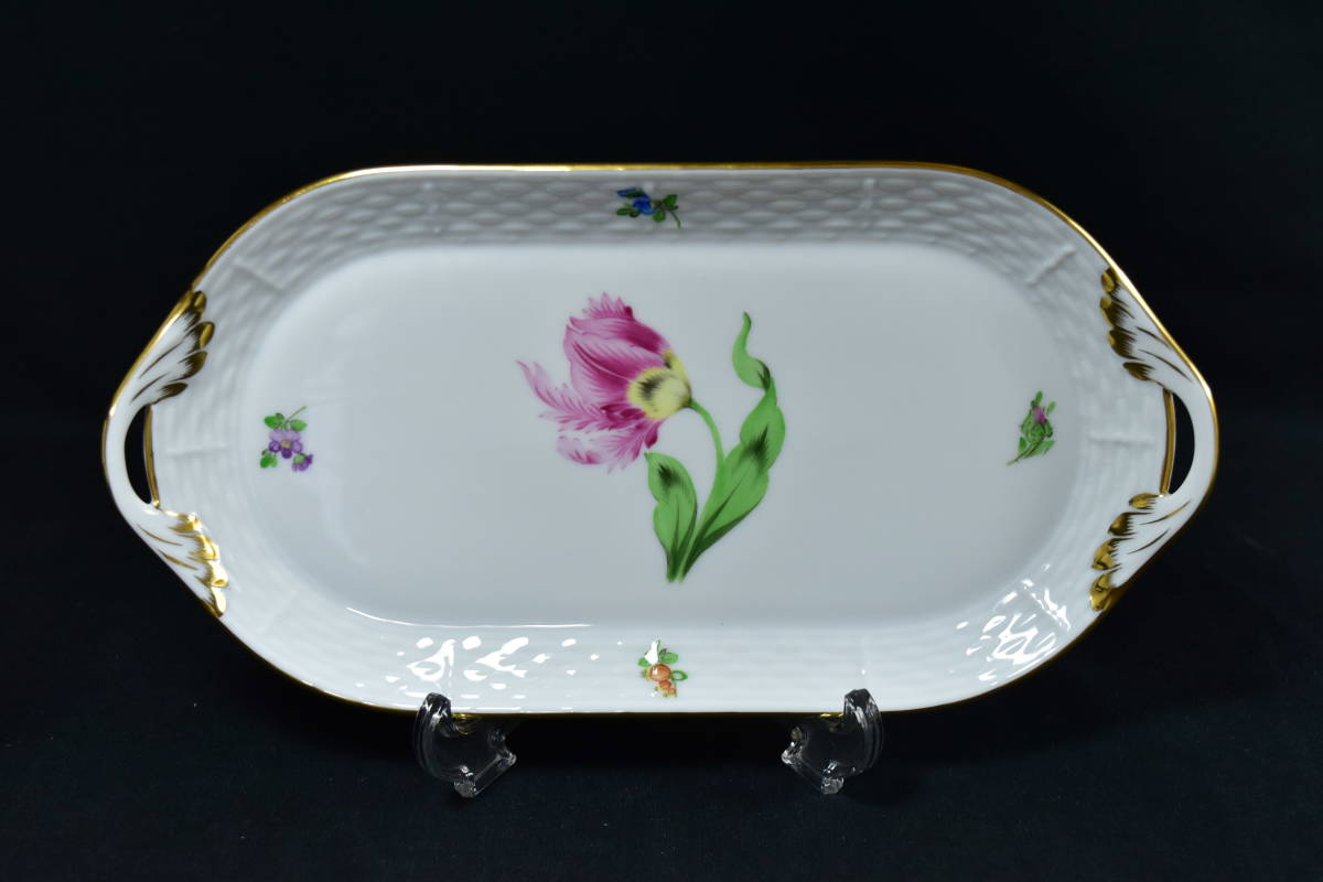 HEREND ヘレンド バコニーの春 スクエア プレート 皿 金彩(ヘレンド