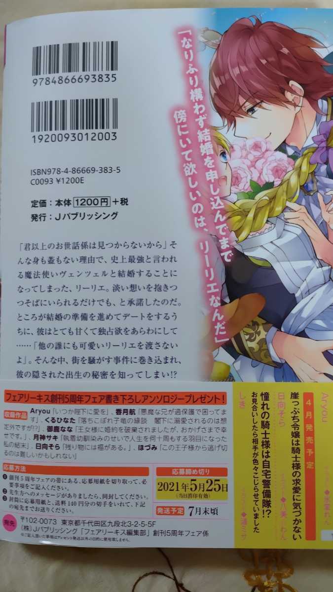 3月新刊 引きこもり魔法使いはお世話係を娶りたい 小桜けい フェアリーキス 恋愛小説一般 売買されたオークション情報 Yahooの商品情報をアーカイブ公開 オークファン Aucfan Com