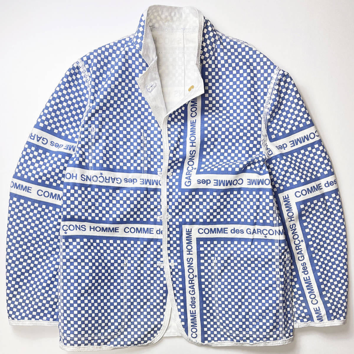 04SS ロゴ チェッカー ジャケット コムデギャルソンオム HOMME 2004SS