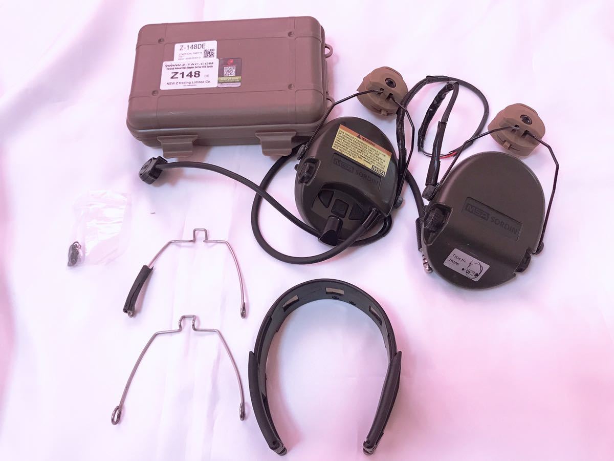 実物MSA Sordin ヘッドセット 特小加工 レールアダプターSET MSA 3M