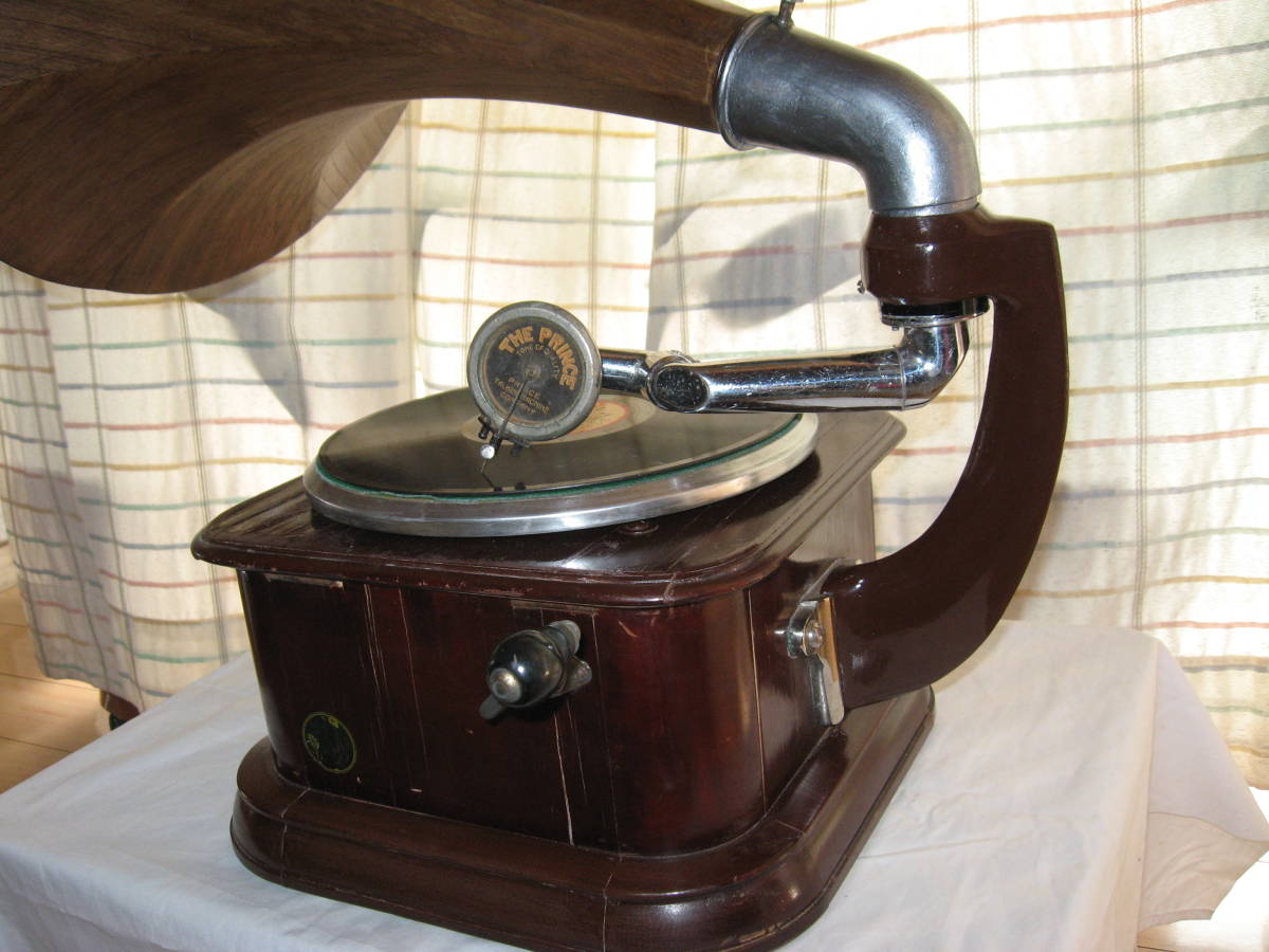 三光堂(SANKODODISCGRAPHOPHONE)木製ラッパ蓄音機 改造型 【公式通販】