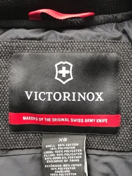 ビクトリノックス ダウンジャケット VICTORINOX - 公式通販 Victorinox VICTORINOX(ビクトリノックス) M ネイビー グレー ヘリンボーン &frasl; ダウン VICTORINOXビクトリノックス ヴィクトリノックス モス