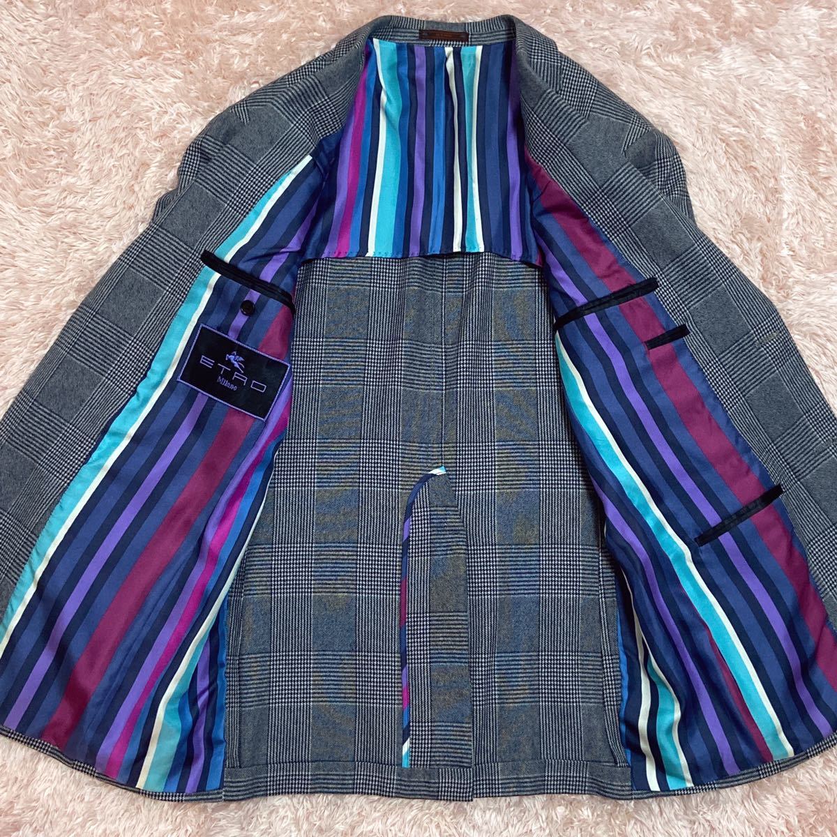 美品☆最高級エトロ『紳士の逸品』ETRO テーラードジャケット カシミヤ