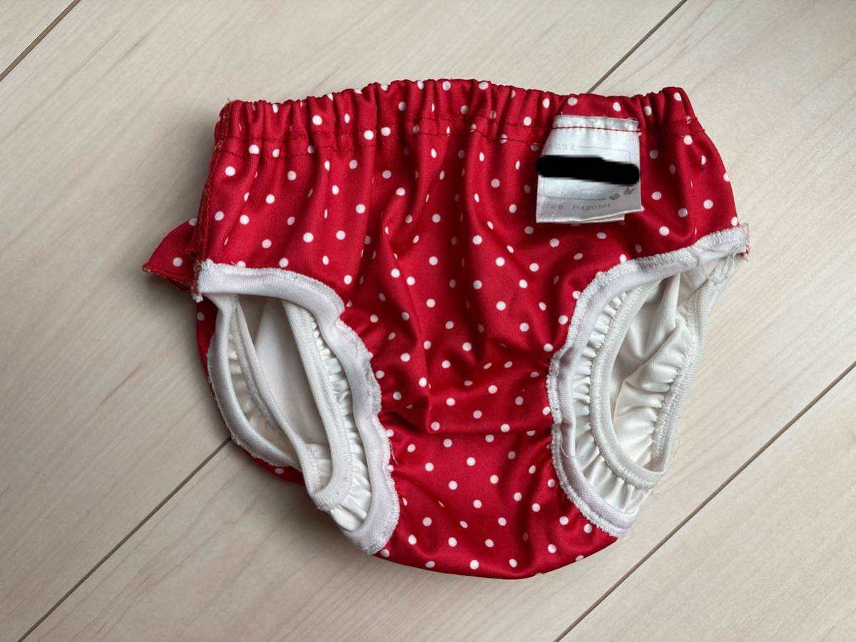 水着 90 ニシキ スイムパンツ ドット 水玉 フリル 女の子 ベビー キッズ 赤 90 85 94cm 売買されたオークション情報 Yahooの商品情報をアーカイブ公開 オークファン Aucfan Com