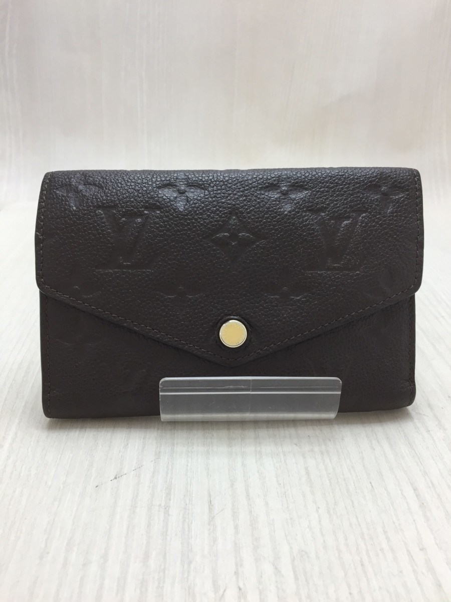 LOUIS VUITTON◆ポルトフォイユ・キュリユーズコンパクト_モノグラムアンプラント/レザー/BRW/M60543 アンプラント ルイヴィトン 使用わずか LOUIS VUITTON キュリユーズコンパクトの通販
