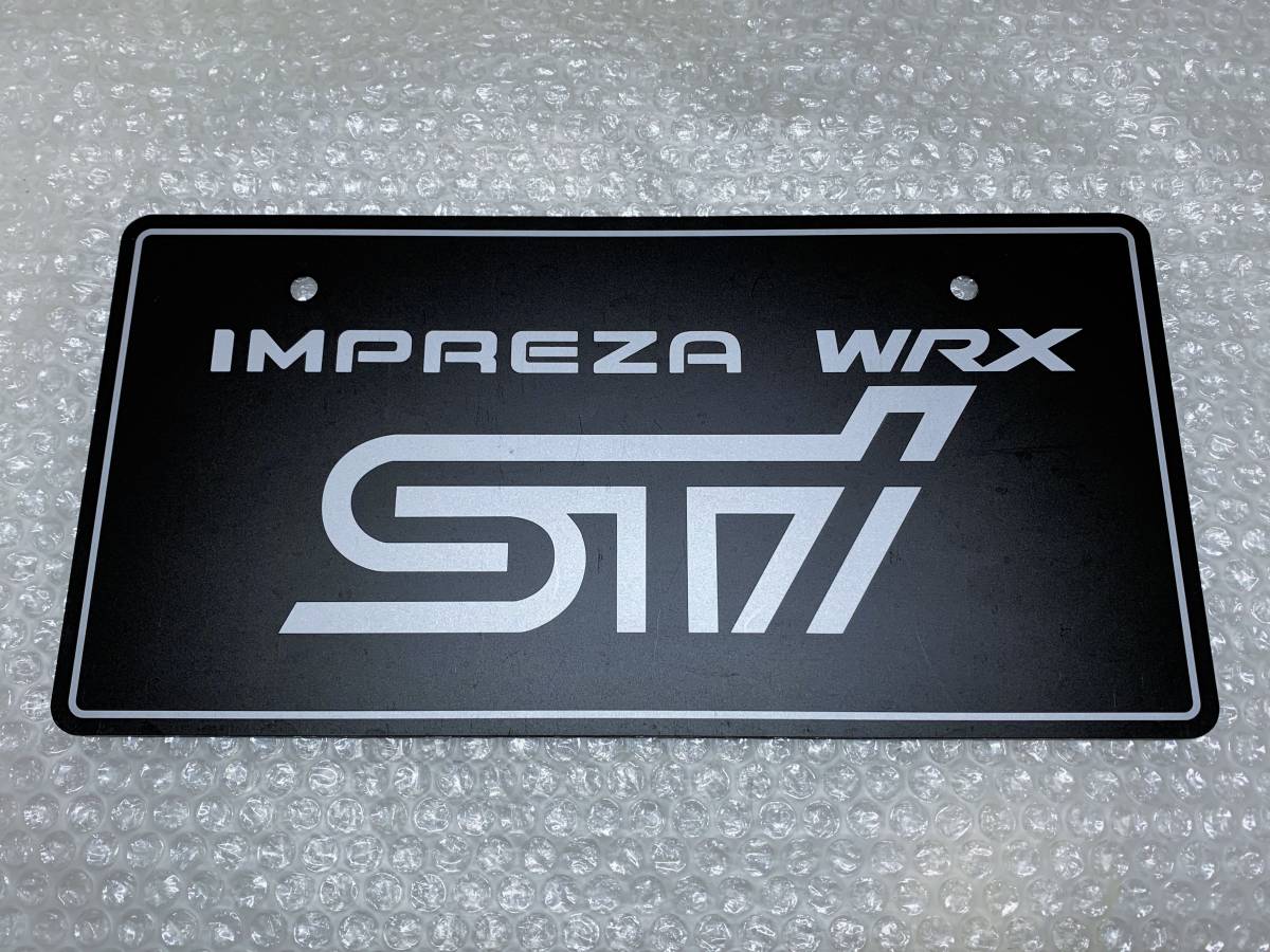 スバル 純正 STI ディーラー 展示 ナンバー プレート インプレッサ GRB 非売品 フロント エアロ バンパー WRC WRX GC8 RA GDB GH GVB 等に!