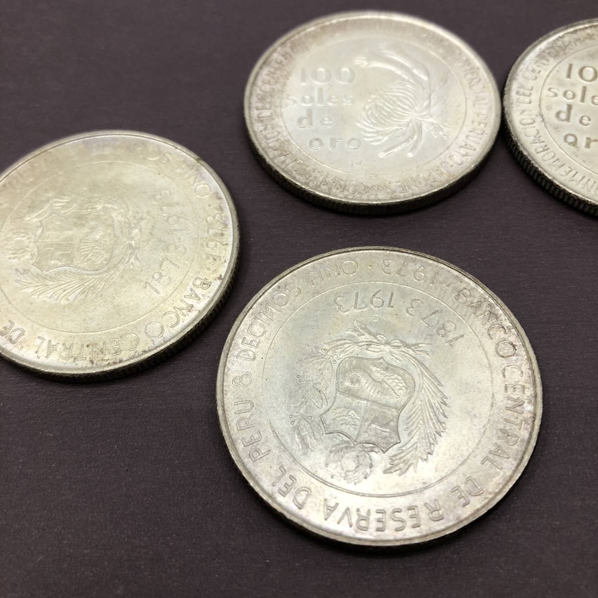 1973年 銀貨 100ソル銀貨 ペルー (日本 修好 1973) Yahoo!オークション