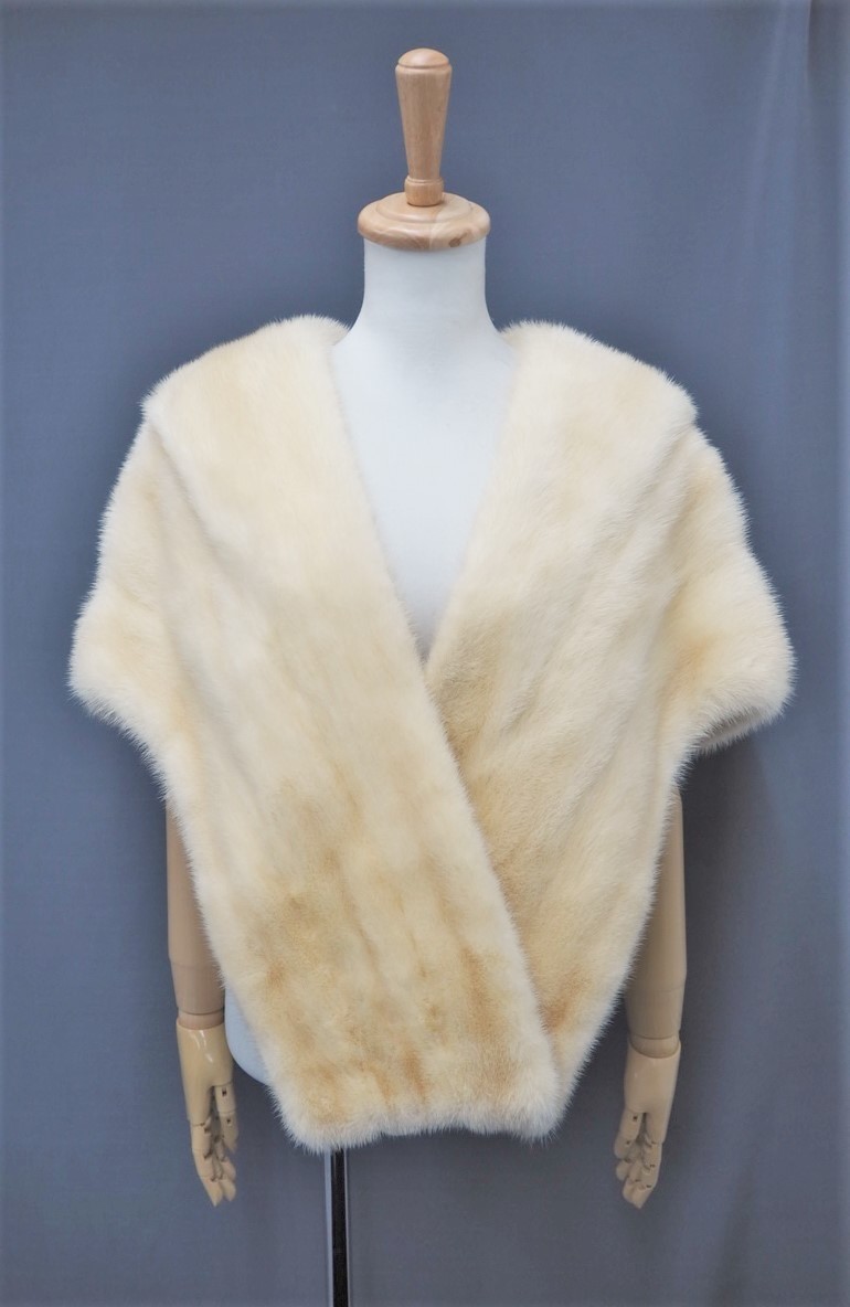 美品【 Tom Fong Fur / 6疋サイズ 】高級毛皮 ホワイトミンク  