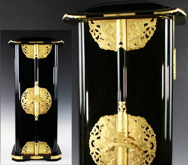 セール，高品質 仏教美術 木製 金具毛彫内金箔張 大型厨子 特大85.5cm 仏像 骨董 3480qi(仏像)｜売買されたオークション情報、yahooの商品情報をアーカイブ公開 - オークファン 仏像