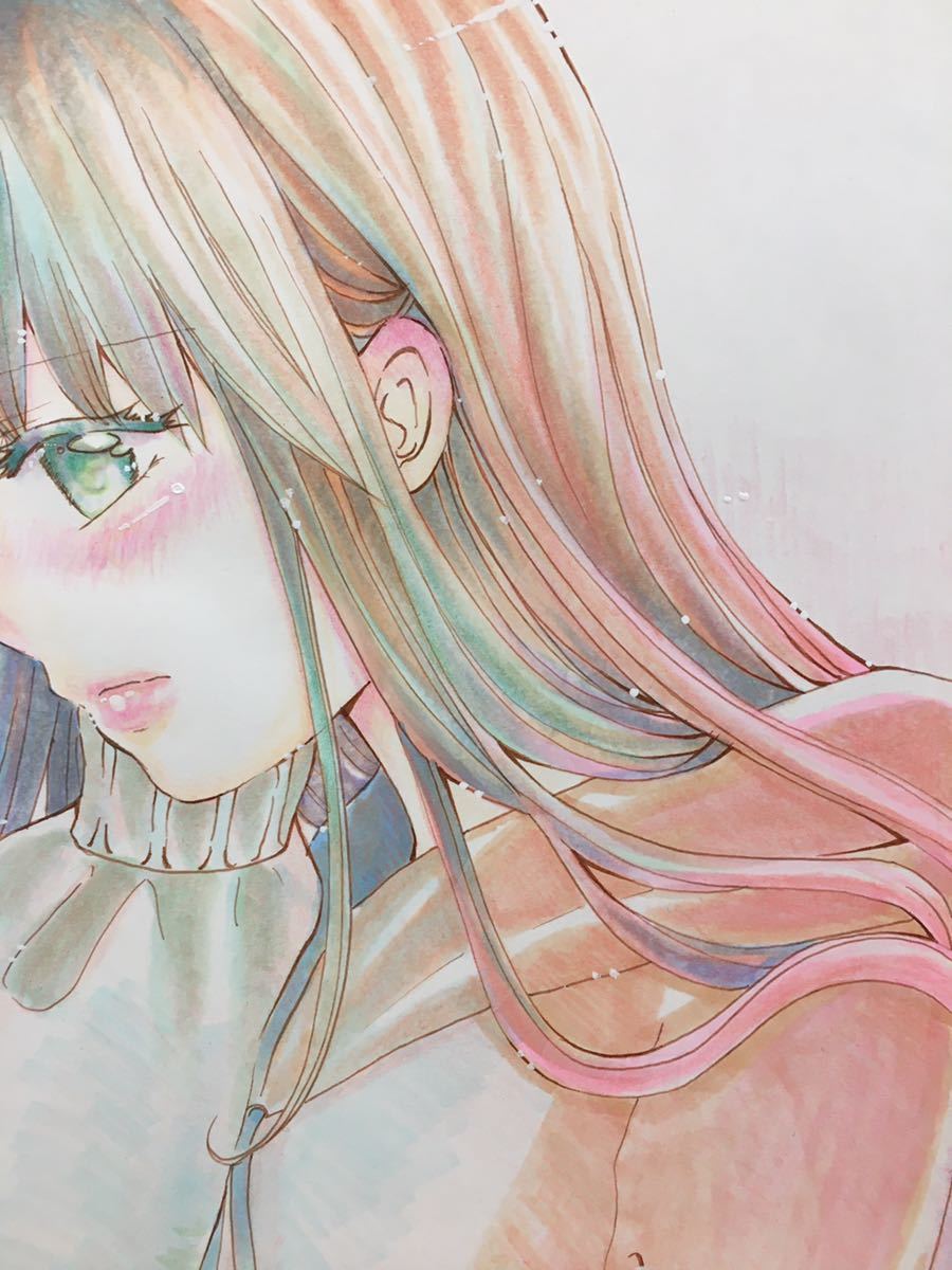 手描きイラストオリジナル 初めて手を繋いだ彼女とのデート 女の子 ロングヘアー パーカー女子 ミニスカ 手描きイラスト 売買されたオークション情報 Yahooの商品情報をアーカイブ公開 オークファン Aucfan Com