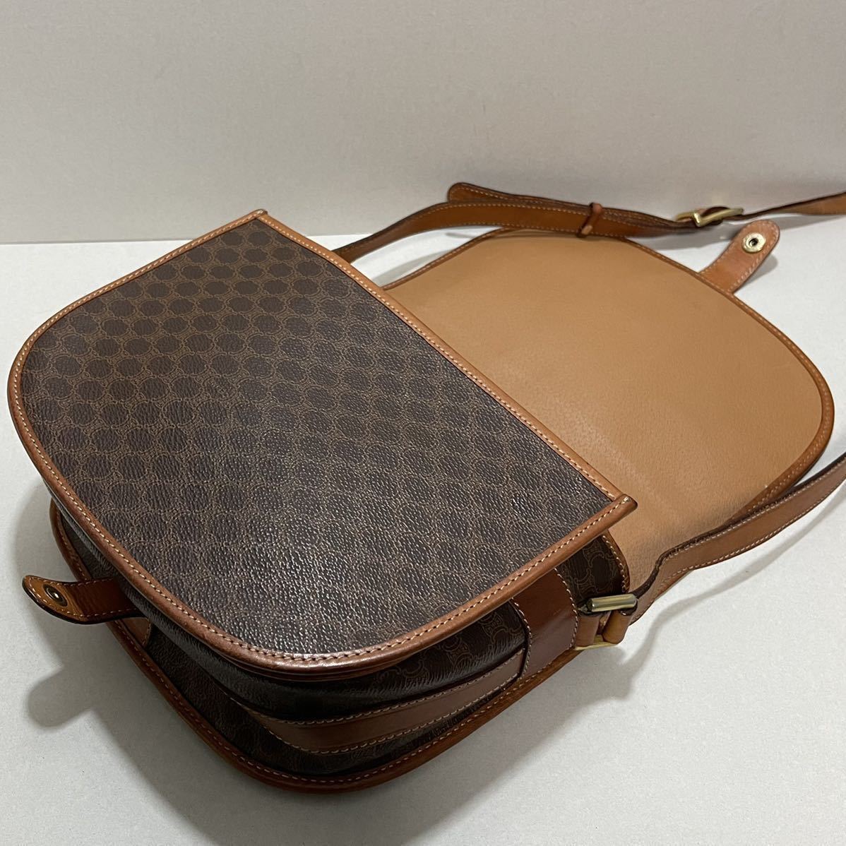 ☆CELINE オールド セリーヌ マカダム柄 ショルダーバッグ ポシェット