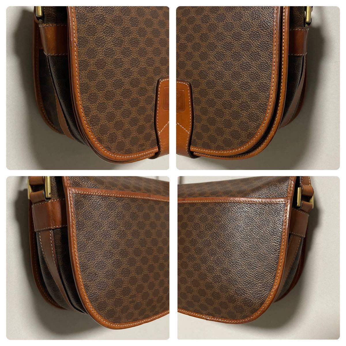 ☆CELINE オールド セリーヌ マカダム柄 ショルダーバッグ ポシェット