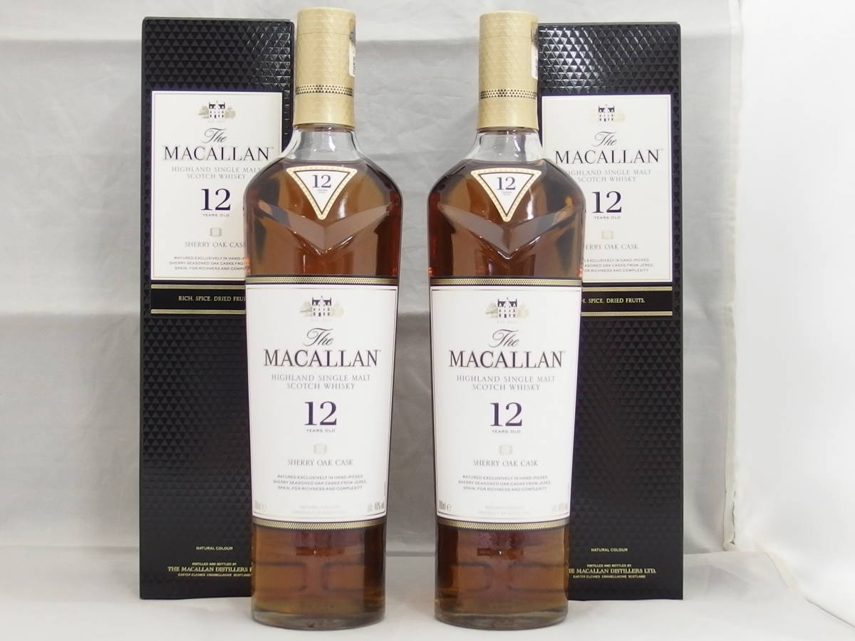 箱付/マッカラン12年 シェリーオークカスク 700ml 40％ 2本セット 700ml 12