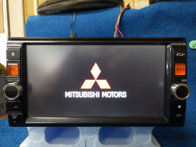 ミツビシ純正ナビ MC313D-WM 2013年データ メモリーナビ フルセグ DVD再生 Bluetooth (A)