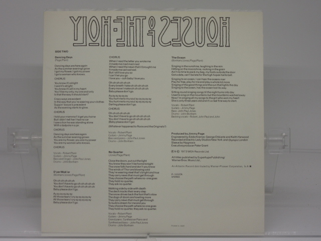 Led Houses レッド・ツェッペリン of ⁄ Zeppelin Holy Of The 聖なる館