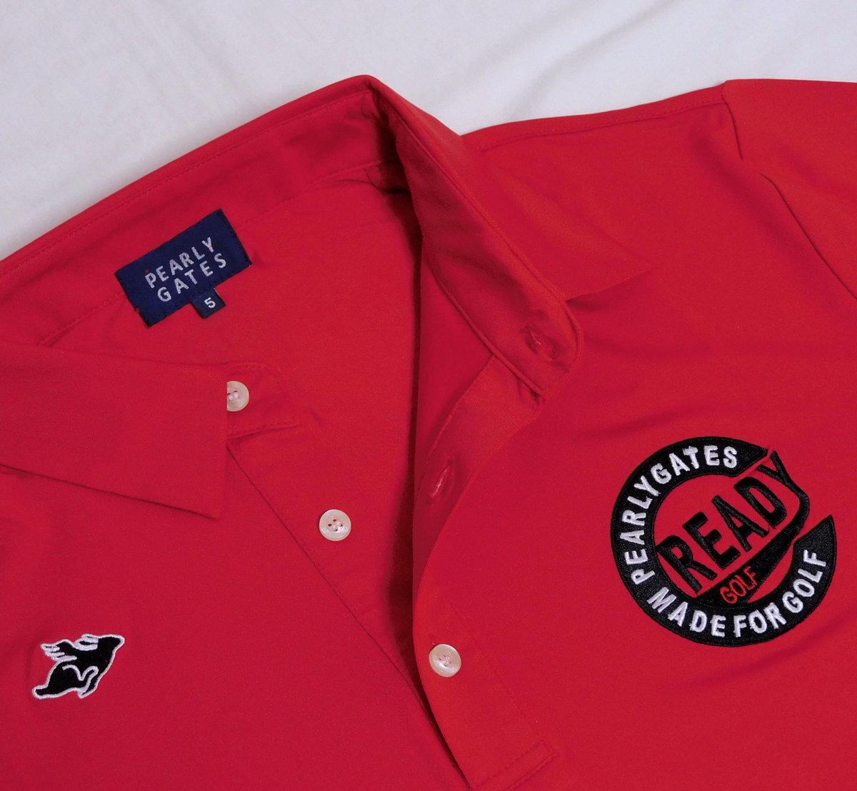 ◇パーリーゲイツ◇ポロシャツ◇7サイズ、XXL◇レッド◇薄手