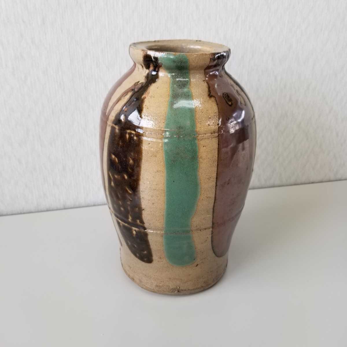 限定セール，品質保証】 名工 佐久間藤太郎 三彩流花瓶 花器 壺 作家物