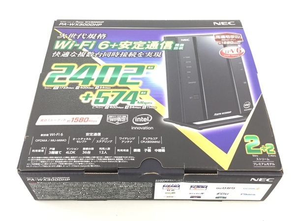 NEC Aterm PA-WX3000HP 無線LAN ルーター Wi-Fi 中古 K5588626 Aterm NEC PA-WX3000HP 6に対応した Wi-Fiホームルーター [Wi-Fi