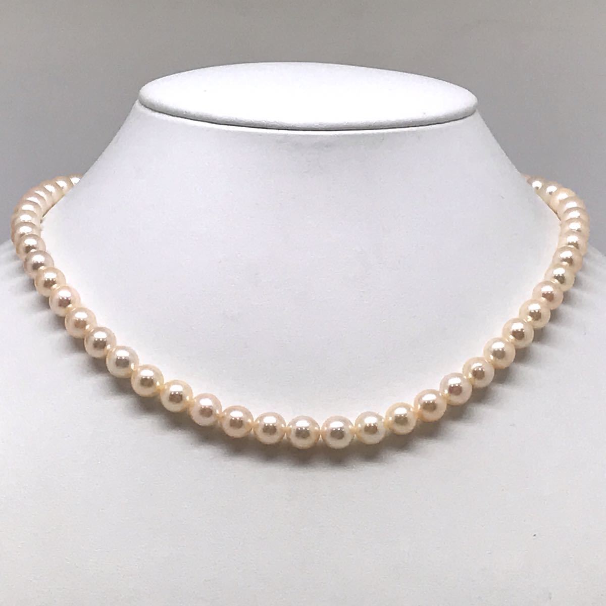 SALE!!□アコヤ本真珠ネックレス□重量約32.5g 約7.0～7.5mm 42cm 
