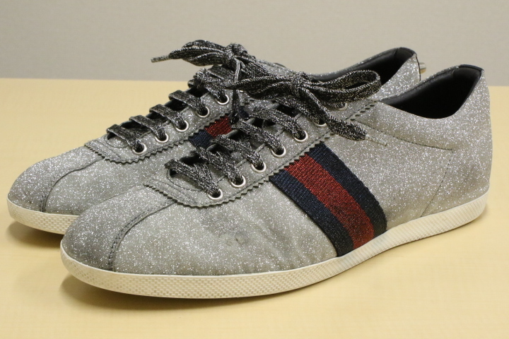 【大人気】 訳あり10.8万 GUCCI ミケーレ グリッター ラメ スニーカー グッチ スタッズ ウェブストライプ シェリーライン レザー シューズ 靴 10 29.0(男性用)｜売買されたオークション情報、yahooの商品情報 靴
