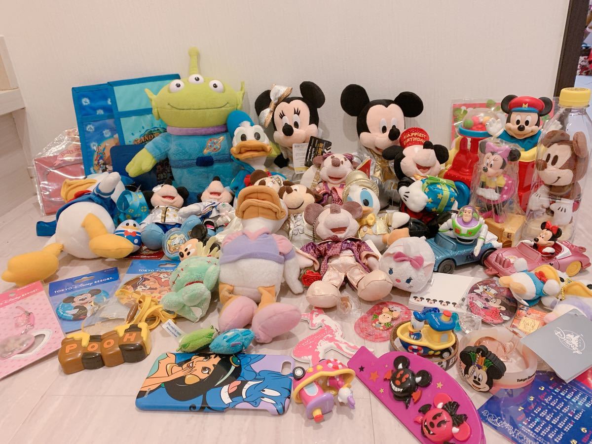 ディズニー ぬいぐるみ 缶バッジ 実写 ミッキー ミニー ドナルド デイジー グッズ まとめ売り レトロ ヴィンテージ