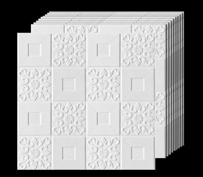 50枚 70cm×70cm 背景壁 3D立体レンガ模様壁紙 防水 汚い防止