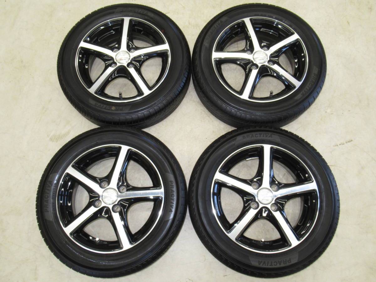 マナレイスポーツ ユーロスピードMX5 4.5J-14 off+43 pcd100/4H 155/65R14 2020年製 山有りタイヤ付き4本 アルトラパン,ワゴンR,タント他に