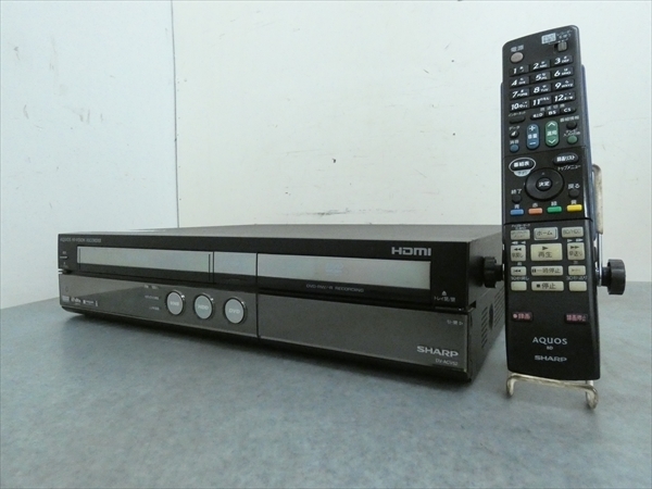 09年☆シャープ/SHARP☆HDD/DVDレコーダー/VHS☆DV-ACV52☆リモコン付☆ビデオダビング 管CA5324
