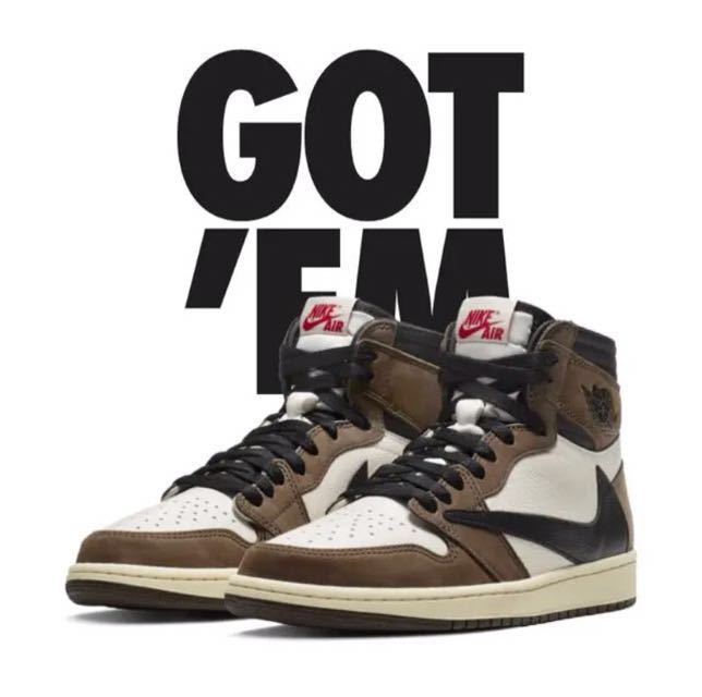  ナイキ エアジョーダン 1 レトロハイ トラヴィススコット 27cm(27.0cm)｜売買されたオークション情報、yahooの商品情報をアーカイブ公開 - オークファン 27.0cm