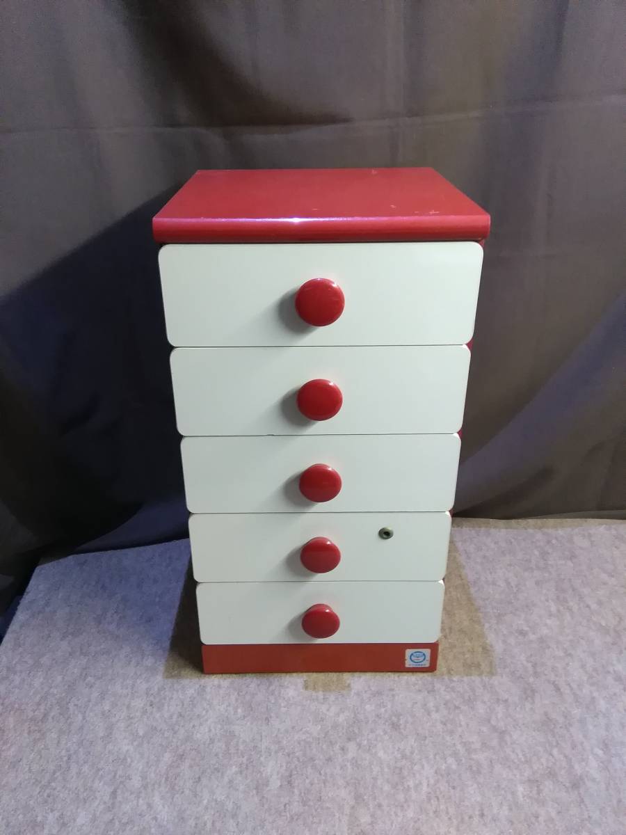  旧家より 昭和レトロ ファンシーポップなデザインの可愛らしい小引き出し トリコの家具製 現状品(洋タンス、チェスト)｜売買されたオークション情報、yahooの商品情報をアーカイブ公開 - 洋タンス、チェスト