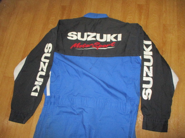 スズキモータースレーシングバイクショップ　ビンテージ　オフィシャルメンテナンスメカニックピット作業ツナギ 中古　サイズM_1
