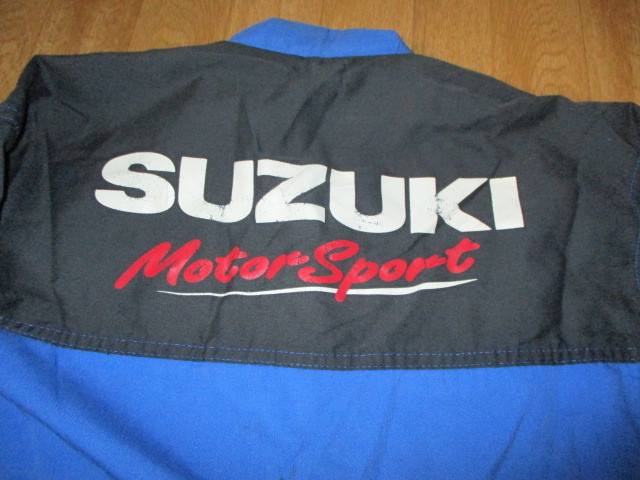 スズキモータースレーシングバイクショップ　ビンテージ　オフィシャルメンテナンスメカニックピット作業ツナギ 中古　サイズM_2