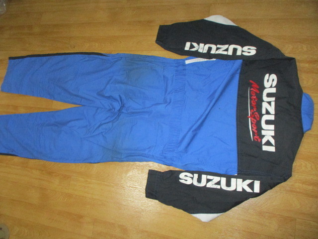 スズキモータースレーシングバイクショップ　ビンテージ　オフィシャルメンテナンスメカニックピット作業ツナギ 中古　サイズM_4