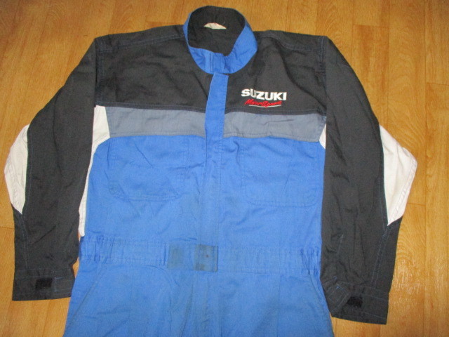 スズキモータースレーシングバイクショップ　ビンテージ　オフィシャルメンテナンスメカニックピット作業ツナギ 中古　サイズM_6