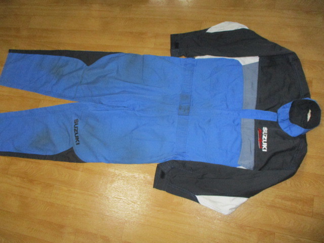 スズキモータースレーシングバイクショップ　ビンテージ　オフィシャルメンテナンスメカニックピット作業ツナギ 中古　サイズM_8