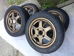 TE37 さくかっ 14インチ 5.0J ＋45 PCD100 当時物
